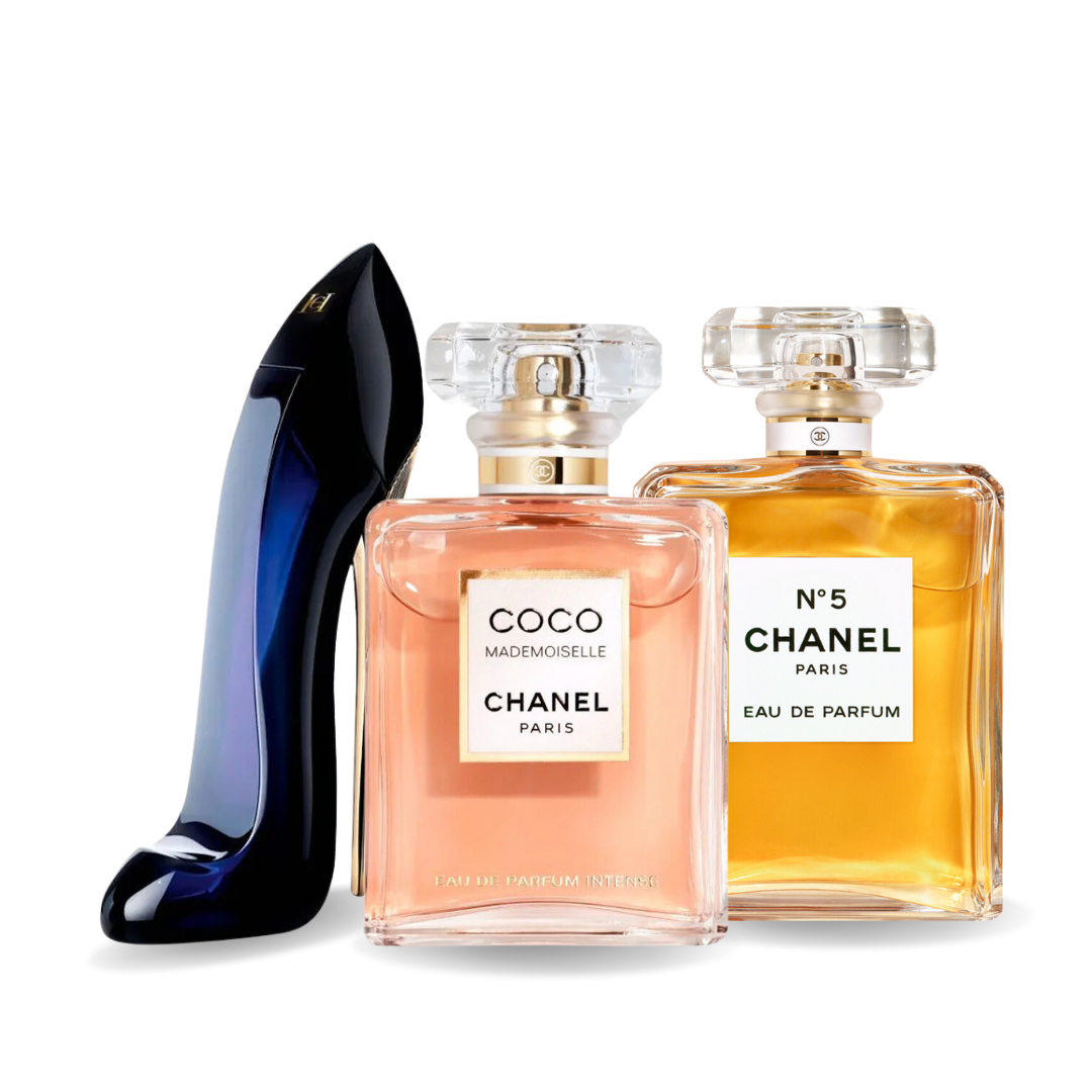 Akční balíček 3 parfémů: GOOD GIRL, COCO MADEMOISELLE a Chanel Nº5 100 ml.